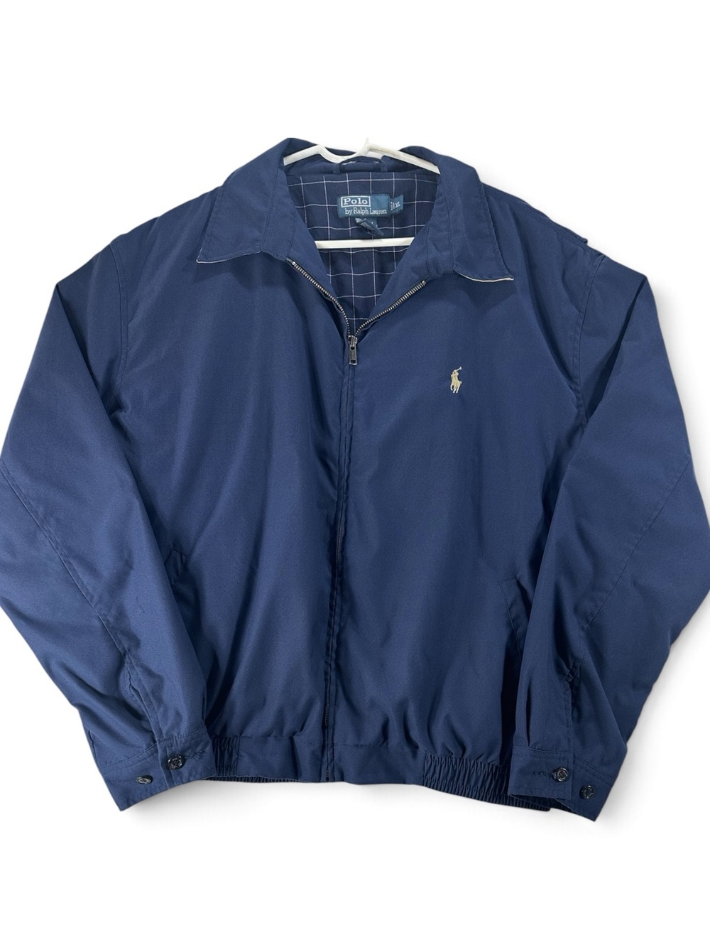 Vintage Polo by Ralph Lauren Navy Blue Zip-Front Harrington Jacket XL